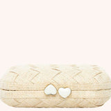 POOLSIDE Beige The Love Heart Clutch