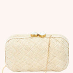 POOLSIDE Beige The Love Heart Clutch