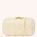 POOLSIDE Beige The Love Heart Clutch