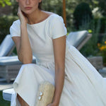 POOLSIDE Beige The Love Heart Clutch