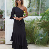 Puka Dress Ruffle Maxi