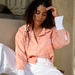 Puka Top Peach Ulu | White Fringe