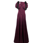 Rebecca Elizabeth Dress 00/0 Amara Bow Gown Mulberry