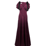 Rebecca Elizabeth Dress 00/0 Amara Bow Gown Mulberry