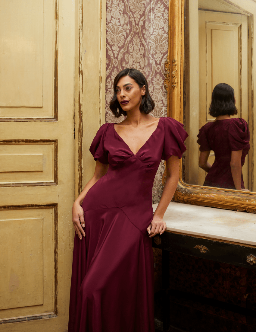 Rebecca Elizabeth Dress Amara Gown Mulberry