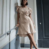 Rebecca Elizabeth Dress Dahlia Dress Champagne