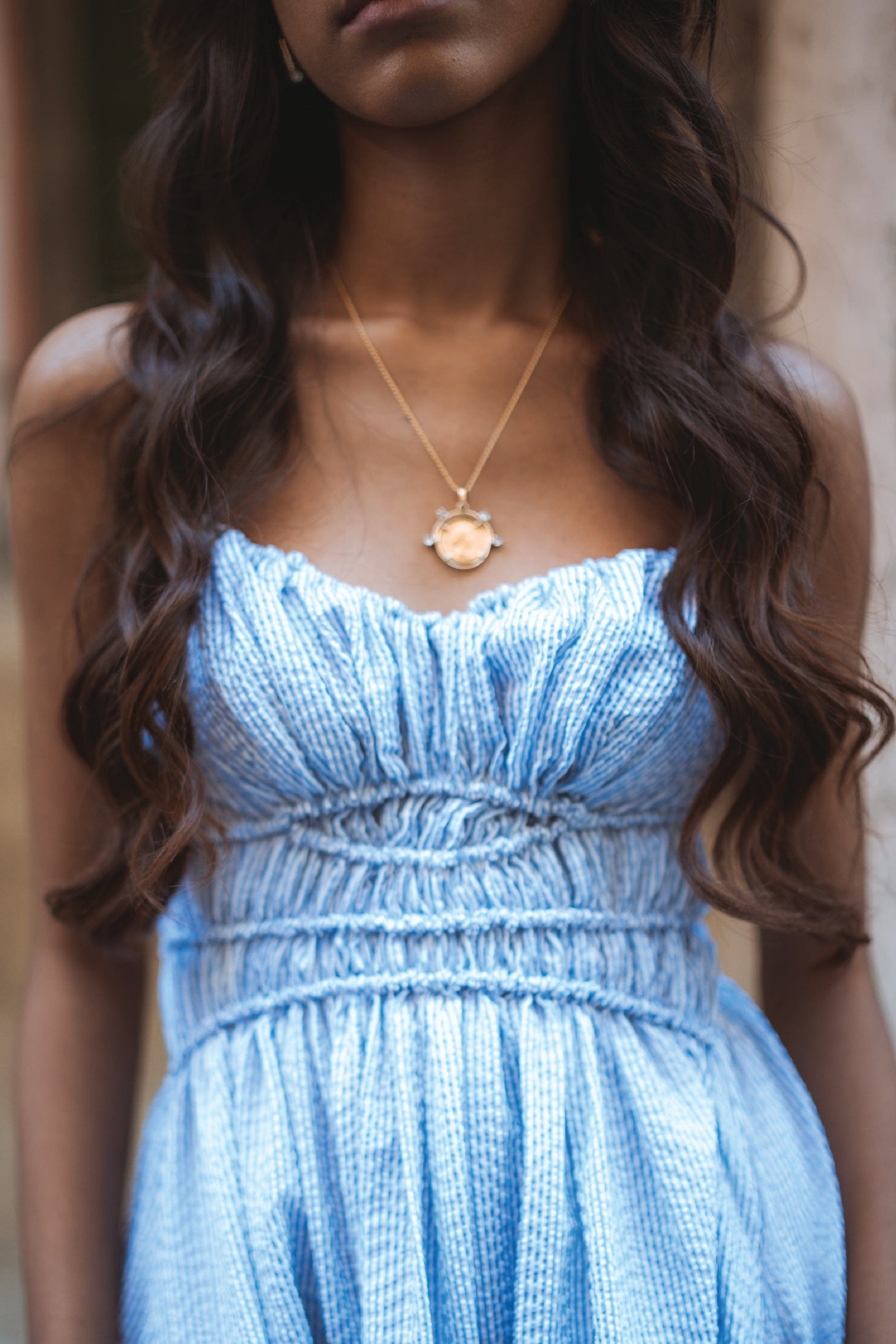 Rebecca Elizabeth Dress Lucilla Azzuro Stripe