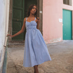 Rebecca Elizabeth Dress Lucilla Azzuro Stripe