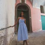 Rebecca Elizabeth Dress Lucilla Azzuro Stripe