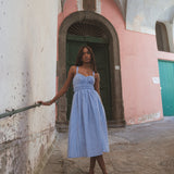 Rebecca Elizabeth Dress Lucilla Azzuro Stripe