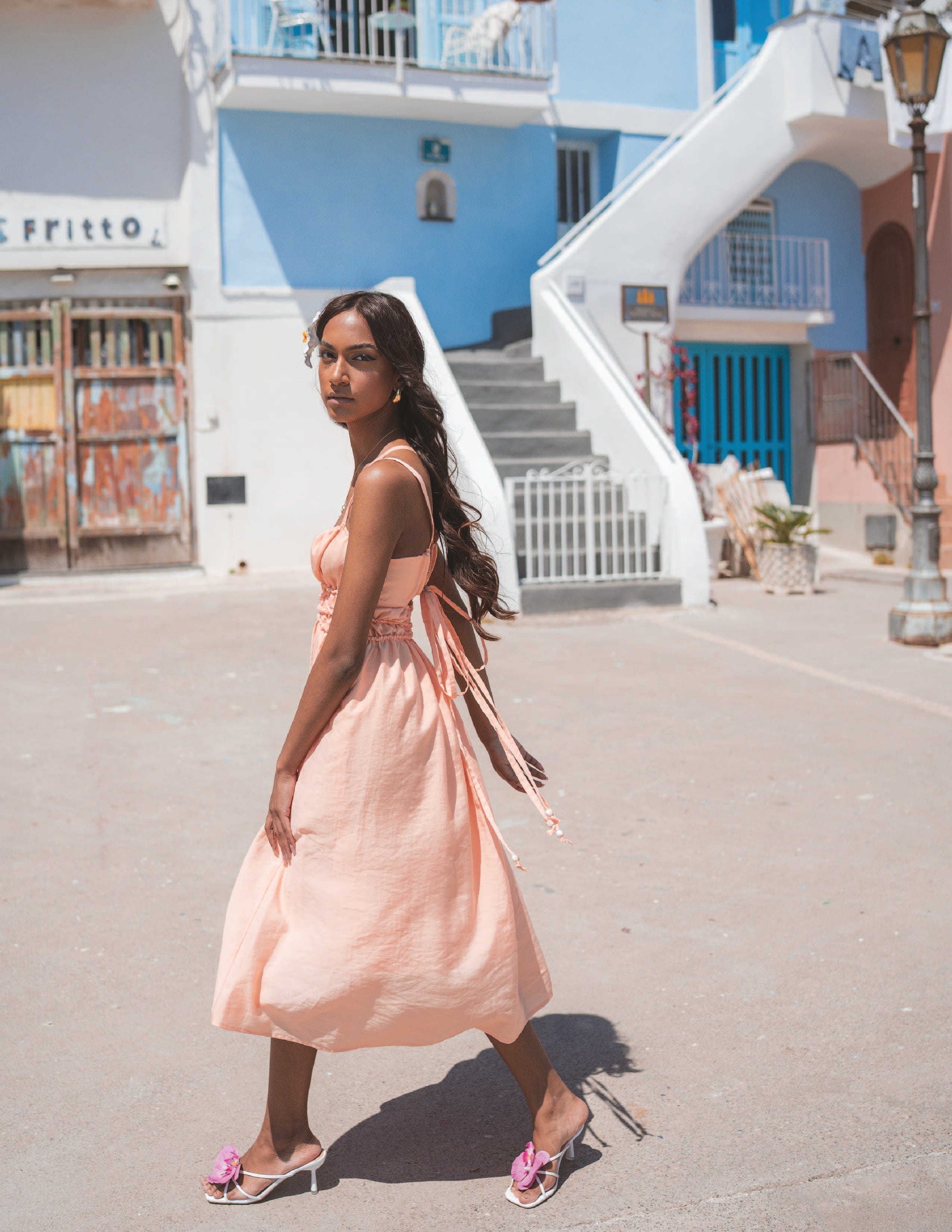 Rebecca Elizabeth Dress Lucilla Melon Sorbet