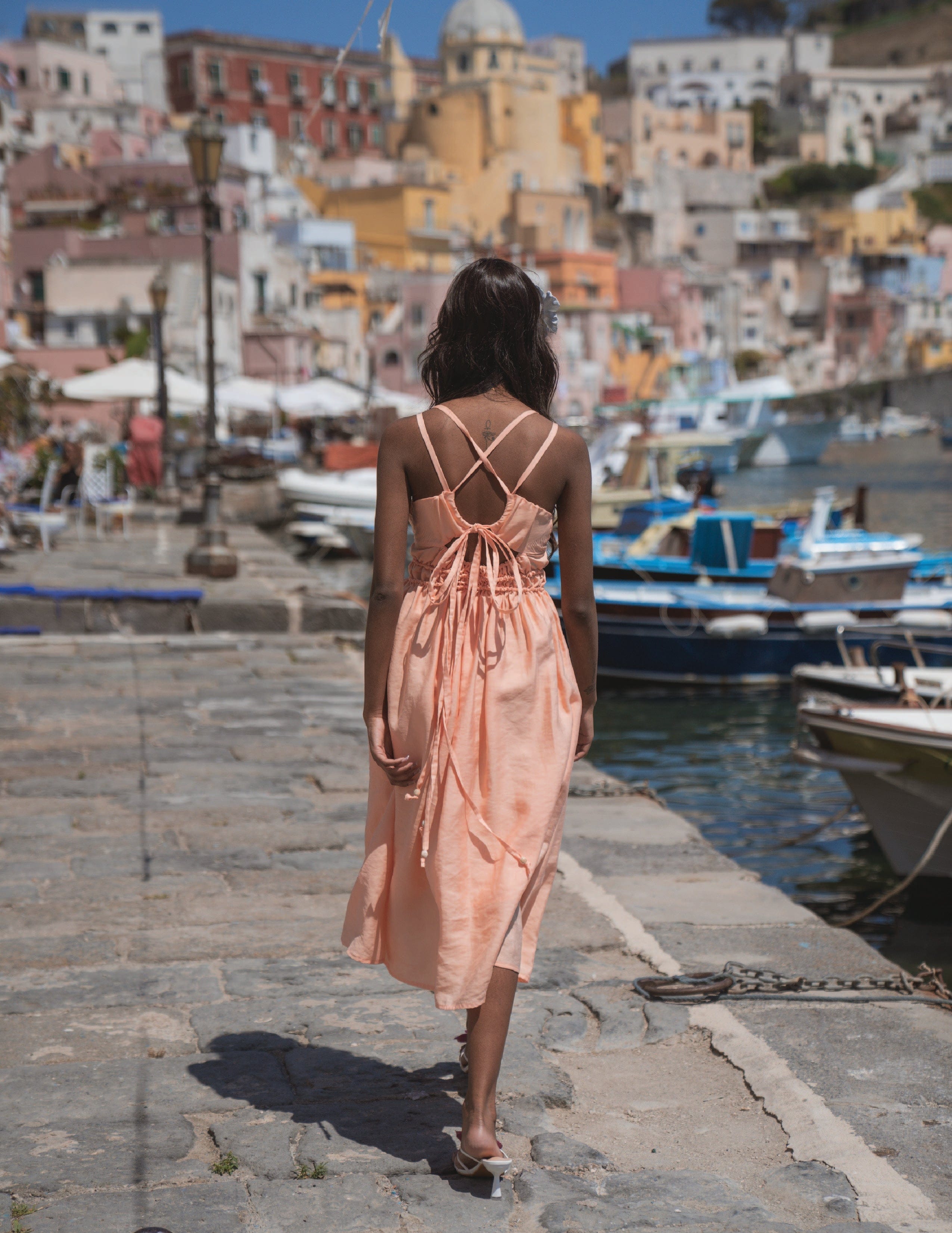 Rebecca Elizabeth Dress Lucilla Melon Sorbet