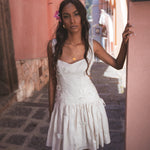 Rebecca Elizabeth Dress Zephyr Crema Farfalla