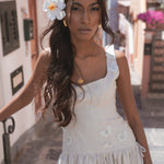 Rebecca Elizabeth Dress Zephyr Crema Farfalla