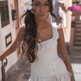 Rebecca Elizabeth Dress Zephyr Crema Farfalla