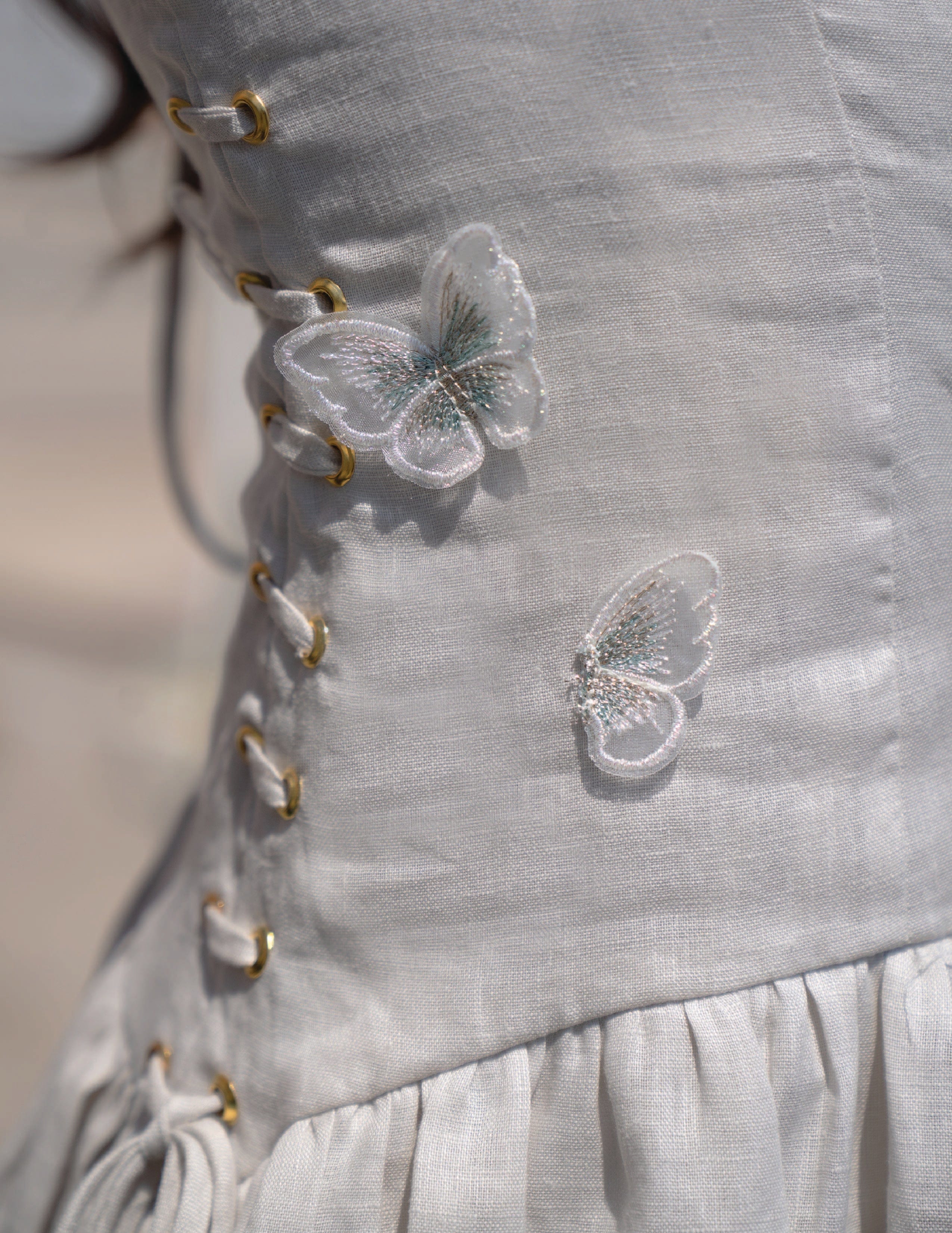 Rebecca Elizabeth Dress Zephyr Crema Farfalla