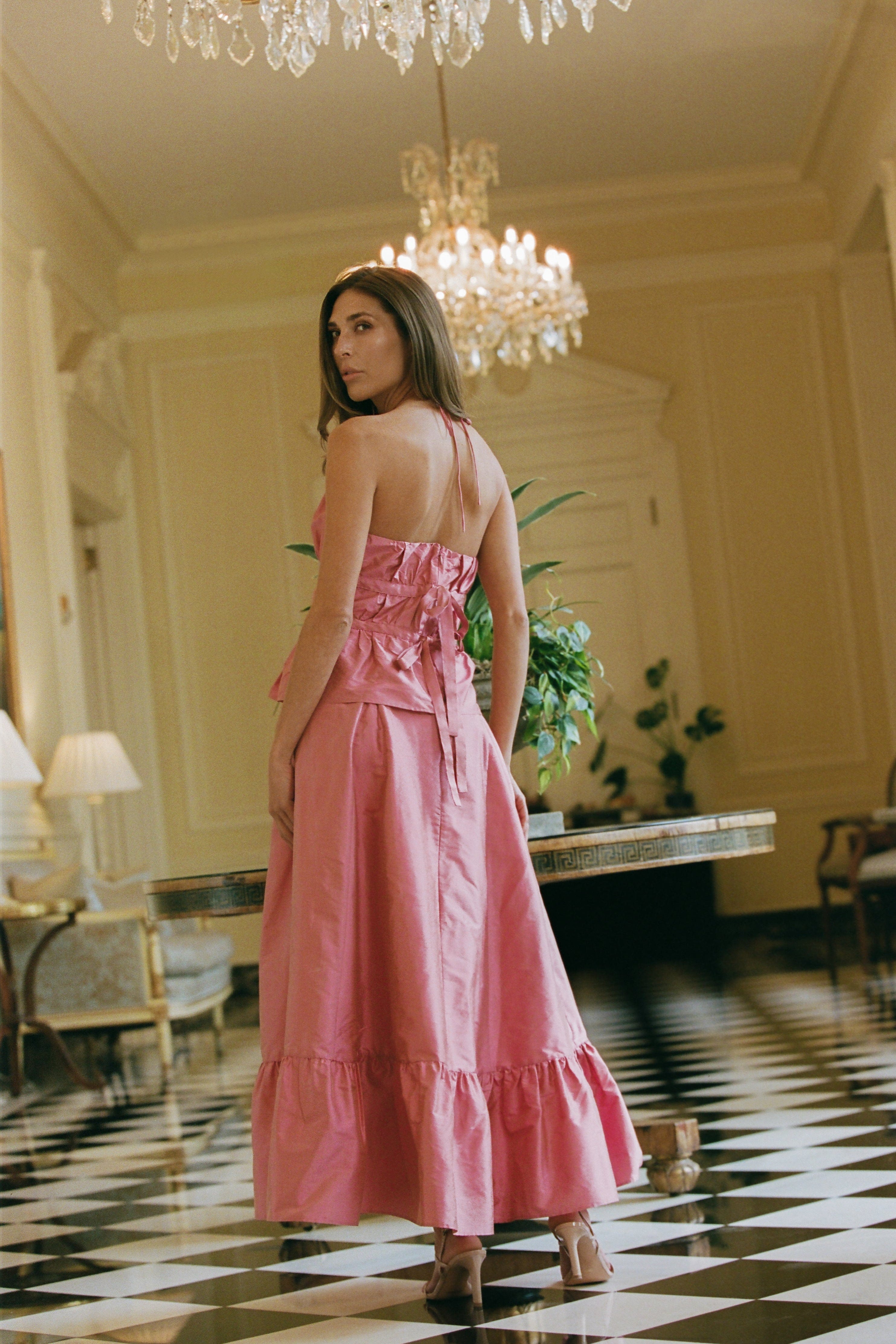 Rêveux Dress Louise Ruched Silk Gown