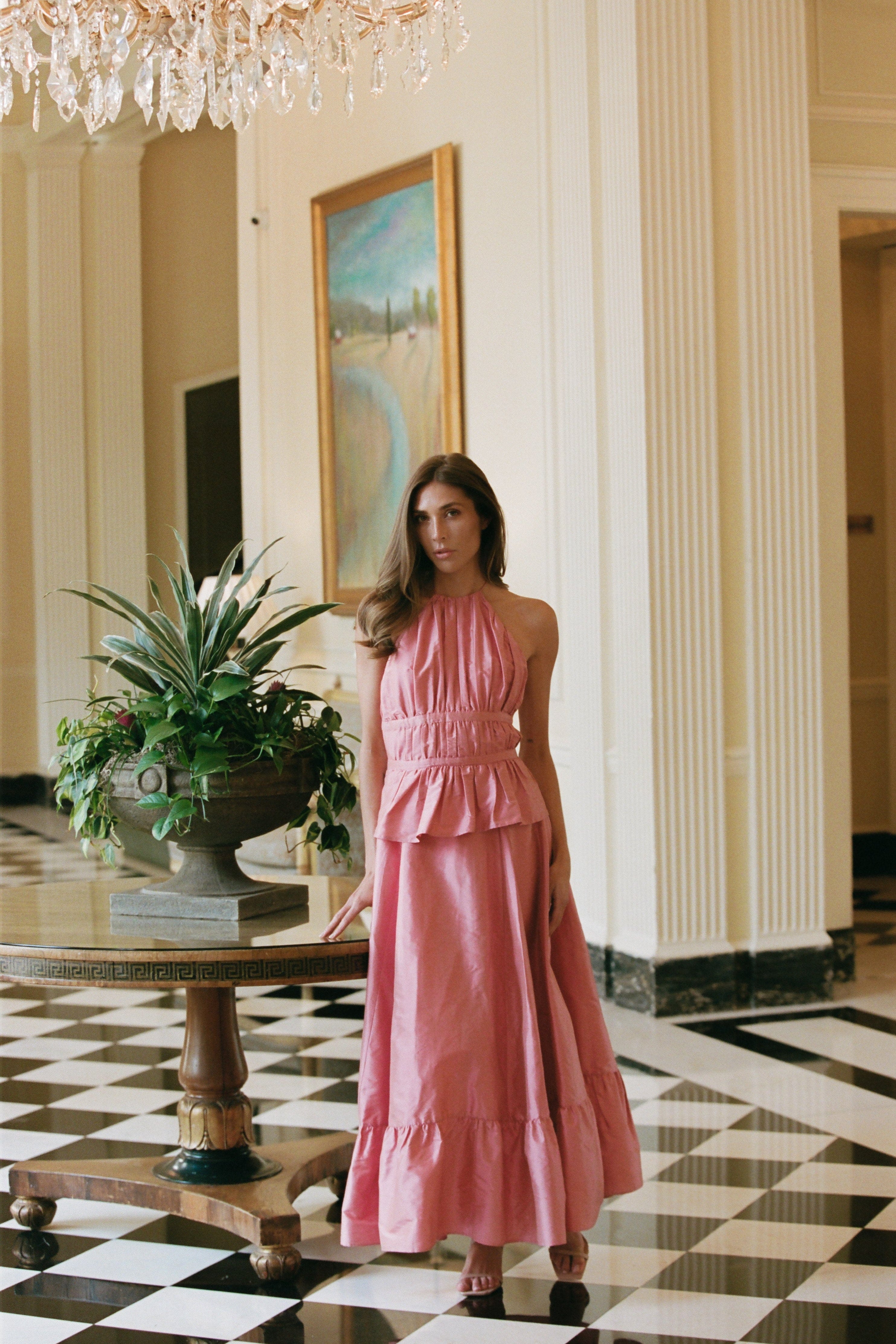 Rêveux Dress Louise Ruched Silk Gown