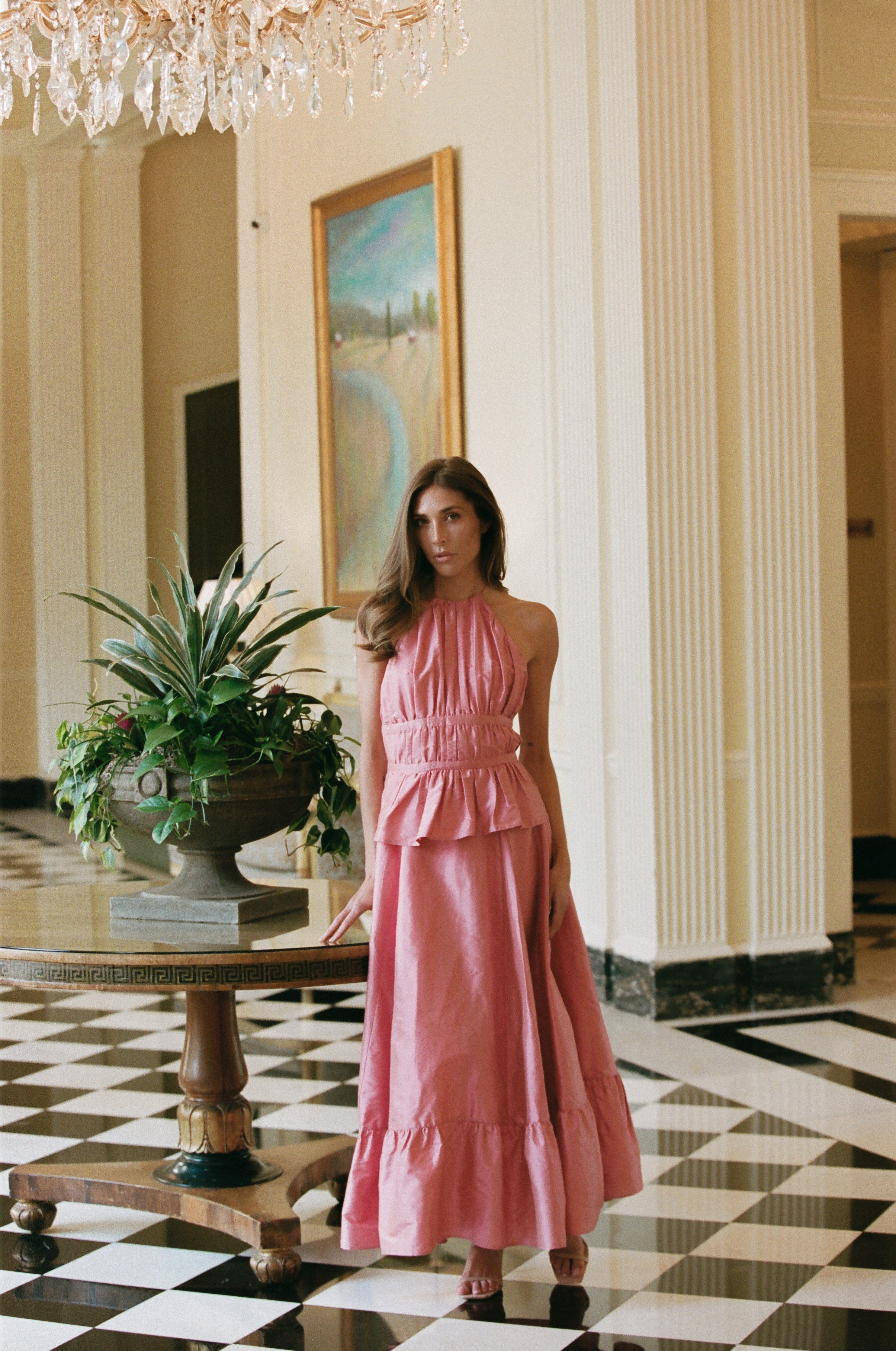 Rêveux Dress Louise Ruched Silk Gown