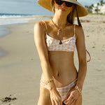 Ricki Beach Club Swimwear The Montauk Top - Apricot Picnic