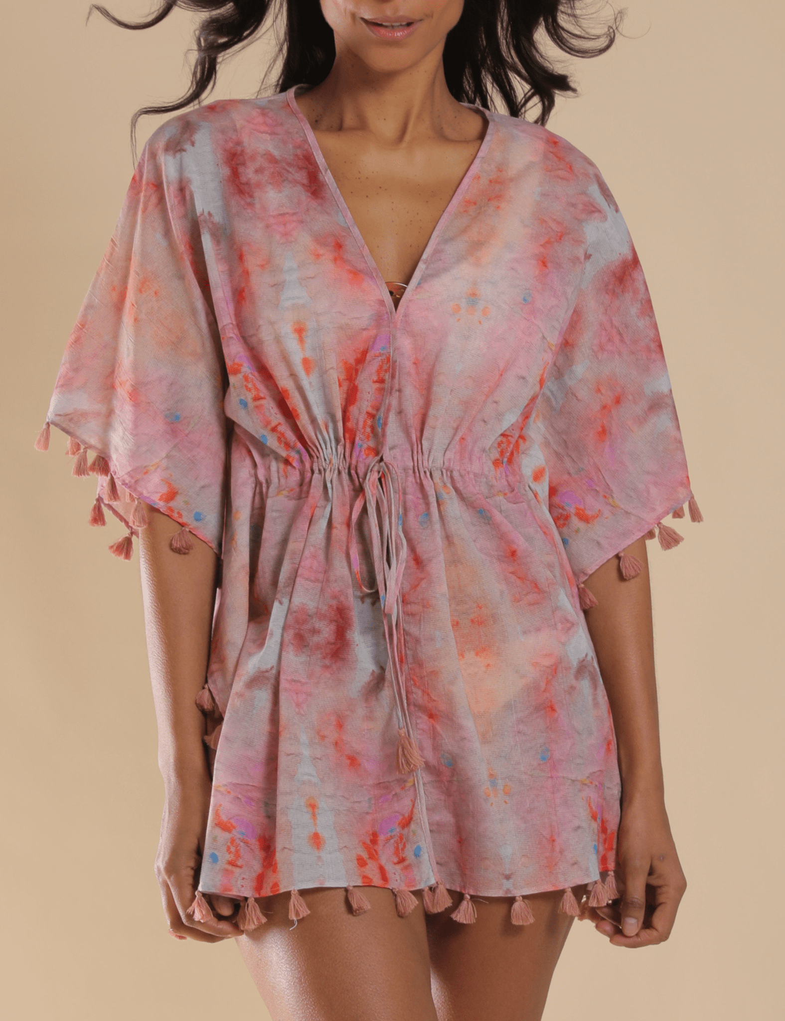 Sara Joy Desert Dyes Drawstring Caftan