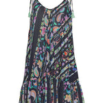 Sara Joy Dresses Painted Paisley Black Swing Dress