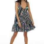 Sara Joy Dresses Painted Paisley Black Swing Dress