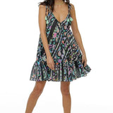 Sara Joy Dresses Painted Paisley Black Swing Dress