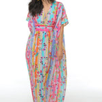 Sara Joy Painted Floral Maxi Caftan