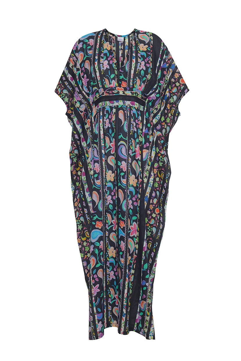 Sara Joy Painted Paisley Maxi Caftan