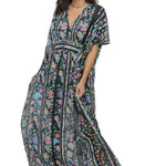 Sara Joy Painted Paisley Maxi Caftan