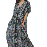 Sara Joy Painted Paisley Maxi Caftan