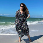 Sara Joy Painted Paisley Maxi Caftan