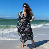 Sara Joy Painted Paisley Maxi Caftan