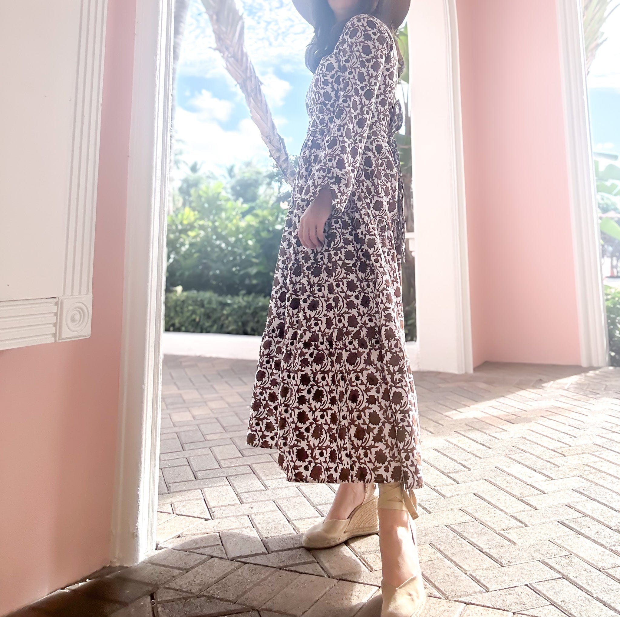 SARA KHATIB DESIGN DRESSES THE AUDREY DRESS ESPRESSO BLOOM