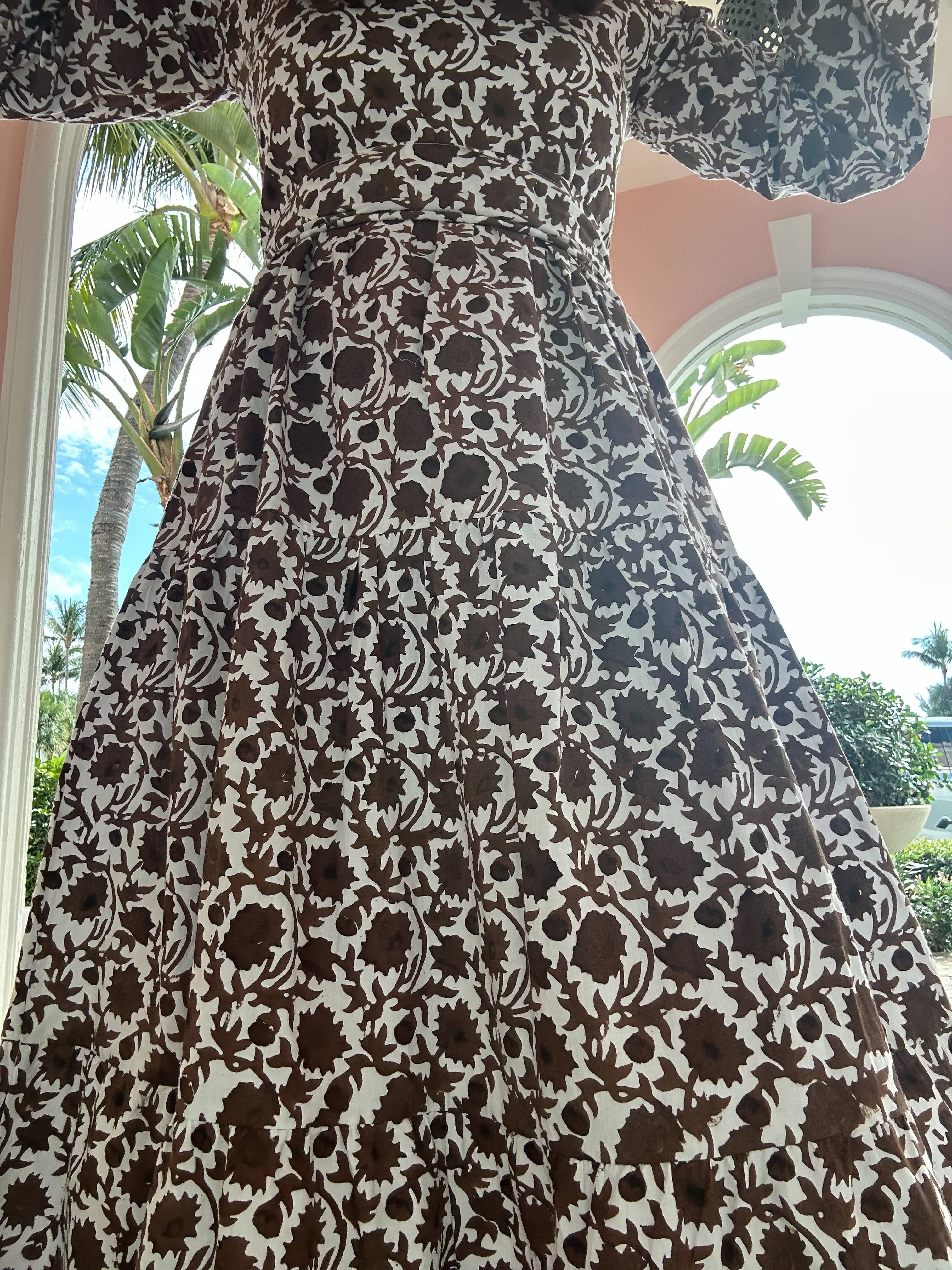 SARA KHATIB DESIGN DRESSES THE AUDREY DRESS ESPRESSO BLOOM