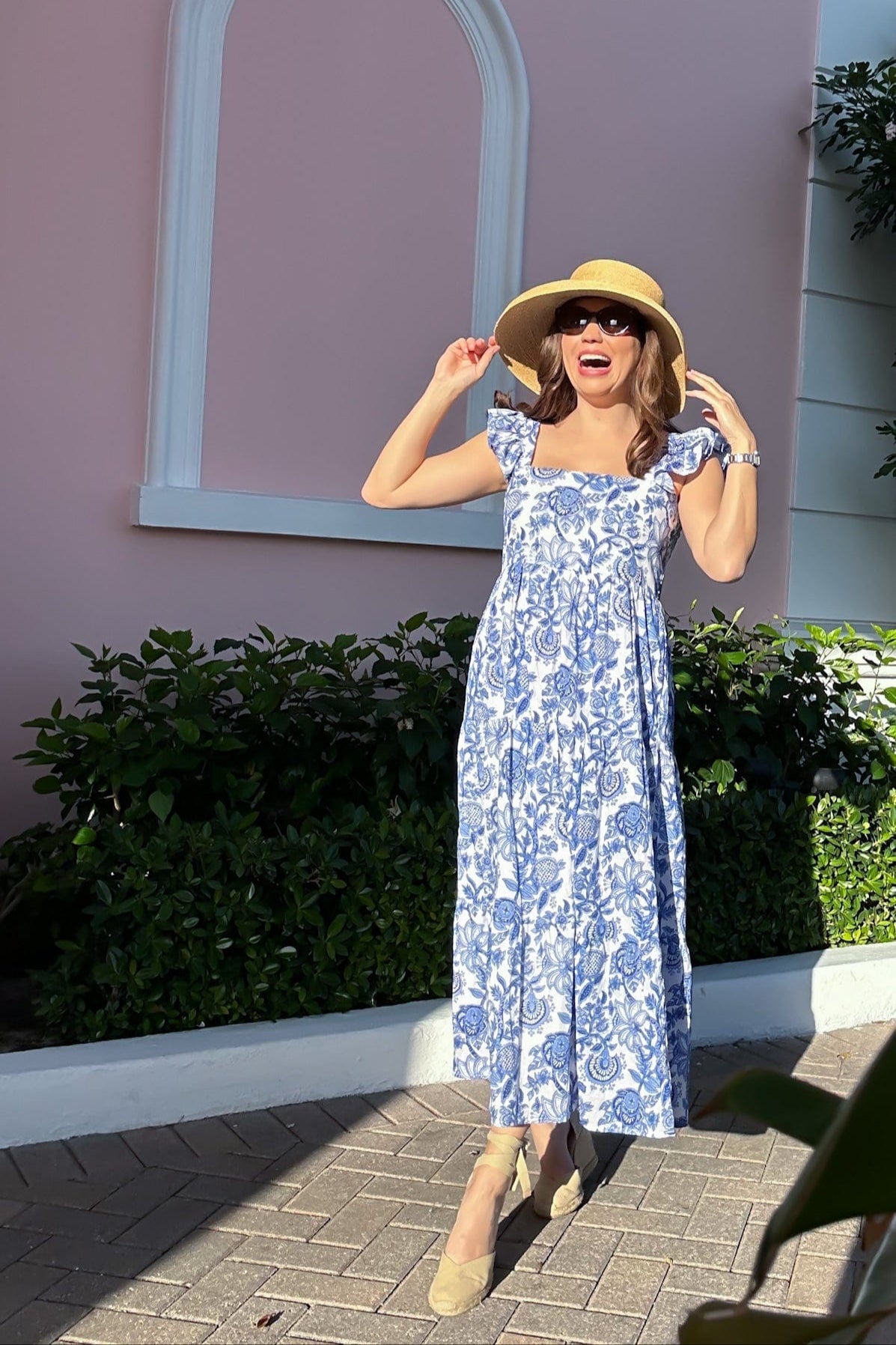 SARA KHATIB DESIGN DRESSES THE CHARLESTON DRESS CORNFLOWER FLORAL