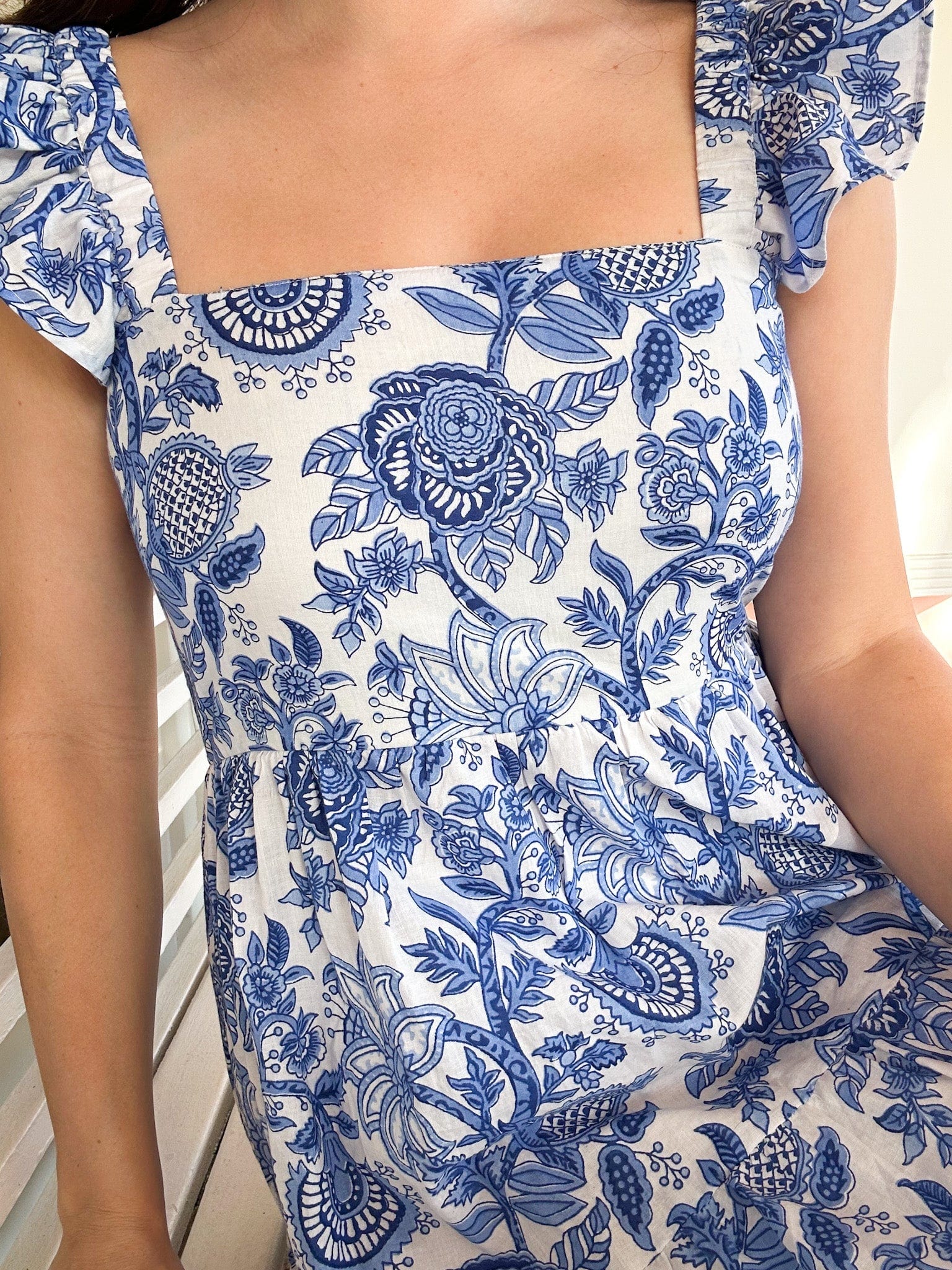 SARA KHATIB DESIGN DRESSES THE CHARLESTON DRESS CORNFLOWER FLORAL