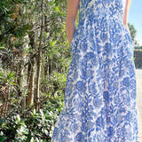 SARA KHATIB DESIGN DRESSES THE CHARLESTON DRESS CORNFLOWER FLORAL