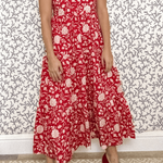 SARA KHATIB DESIGN DRESSES THE PONTE VEDRA DRESS HAUTE RED FLORAL