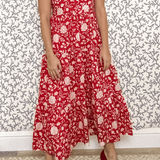 SARA KHATIB DESIGN DRESSES THE PONTE VEDRA DRESS HAUTE RED FLORAL