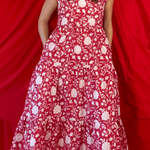 SARA KHATIB DESIGN DRESSES THE PONTE VEDRA DRESS HAUTE RED FLORAL