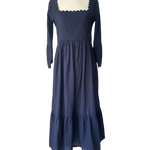 SARA KHATIB DESIGN DRESSES THE WAVENY DRESS - NAVY SCALLOP