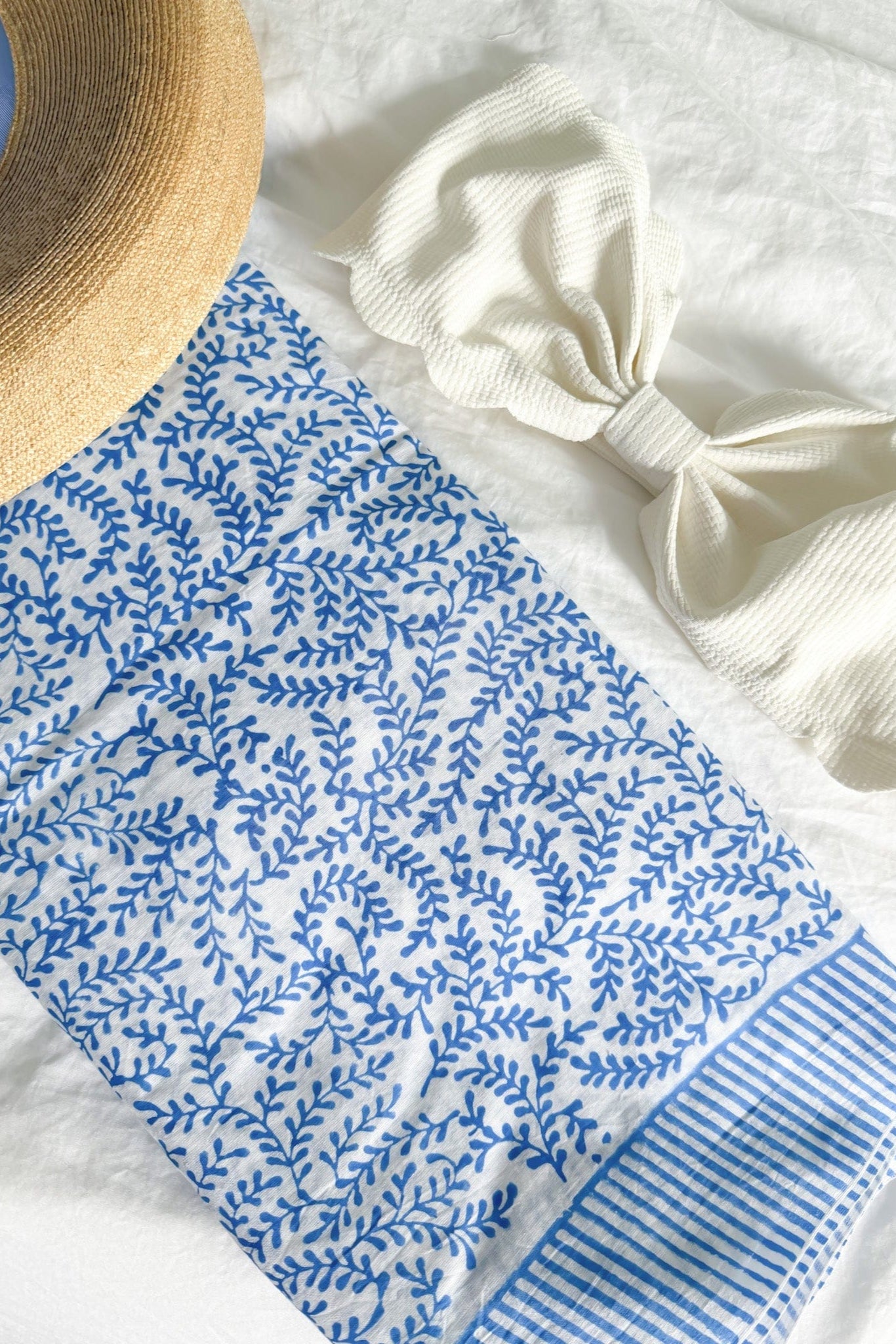 SARA KHATIB DESIGN Pareo CERULEAN FERN ANTIBES PAREO CERULEAN FERN