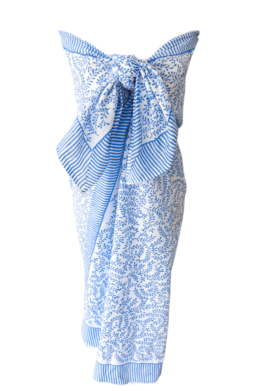 SARA KHATIB DESIGN Pareo CERULEAN FERN ANTIBES PAREO CERULEAN FERN