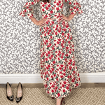 SARA KHATIB DESIGN SKIRT THE SOUTHPORT SKIRT ECRU POPPY