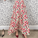 SARA KHATIB DESIGN SKIRT THE SOUTHPORT SKIRT ECRU POPPY