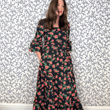 SARA KHATIB DESIGN SKIRT THE SOUTHPORT SKIRT ROSE GARDEN