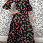SARA KHATIB DESIGN SKIRT THE SOUTHPORT SKIRT ROSE GARDEN