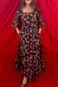 SARA KHATIB DESIGN SKIRT THE SOUTHPORT SKIRT ROSE GARDEN